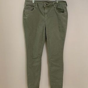 Size 14 Olive Green Rockstar Super Skinny Old Navy Jeans